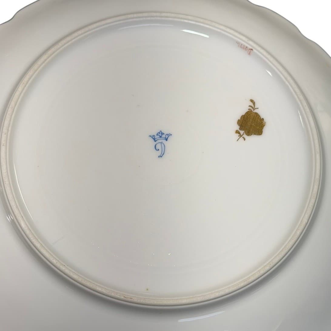 Antique Dresden Hand Painted Floral Cabinet Plates Signed Dorn c1900-Set of 5 - Thumbnail 15