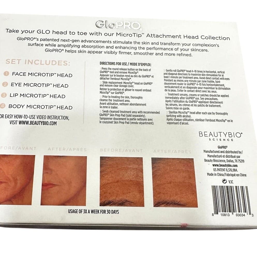 BeautyBio GloPRO Face Eye Lip Body Microtip Attachment Head Collection Kit-Set-4 - Thumbnail 4