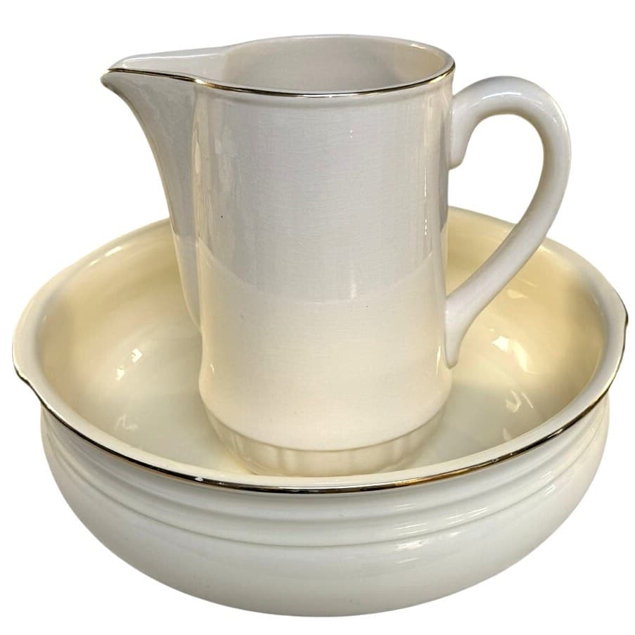 Matched Antique German Pitcher/Basin Set (Colditz & Zeller Keramik), c.1925–1940