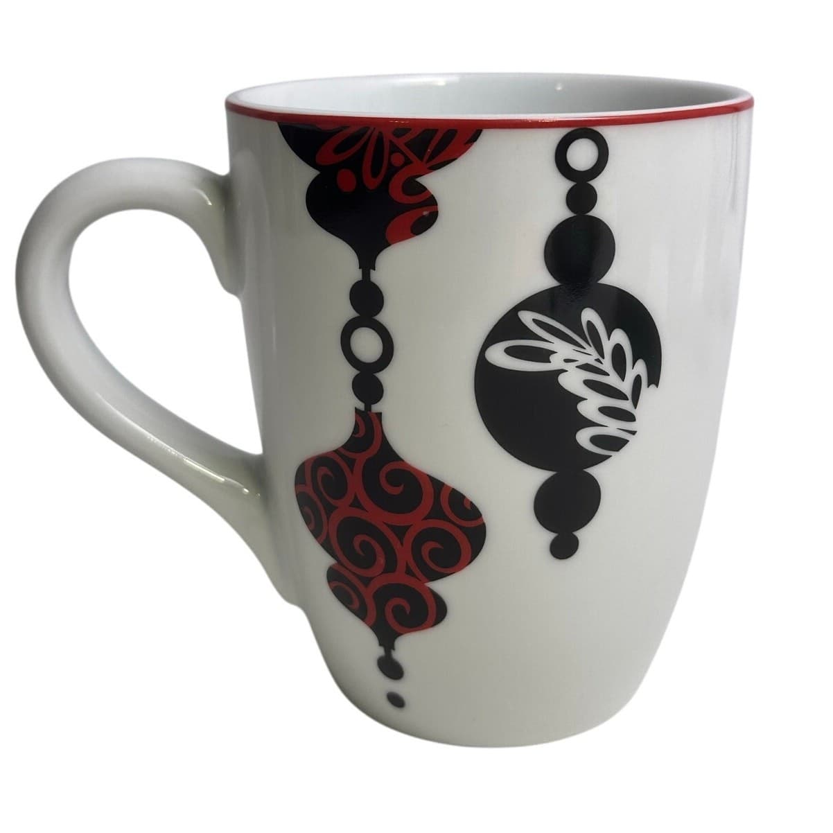Noble Excellence Contempo Christmas Collection Porcelain Coffee Tea Mugs-Set 4 - Thumbnail 2