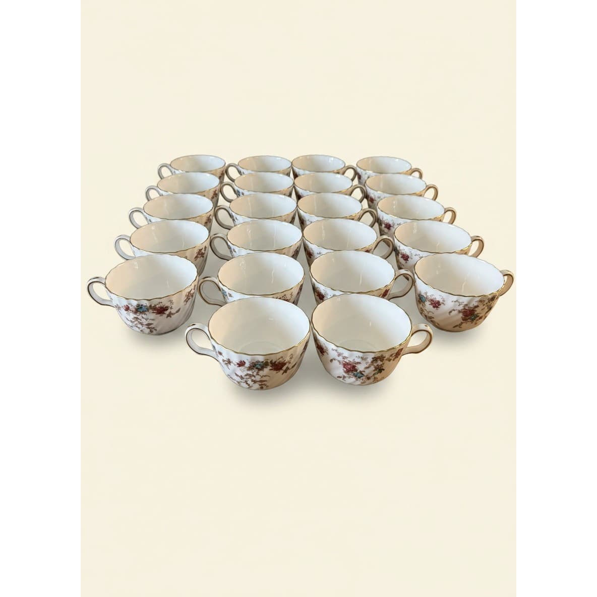145-PC Minton 'Ancestral' Fine Bone China Dinner Service Set for 18 England - Thumbnail 11