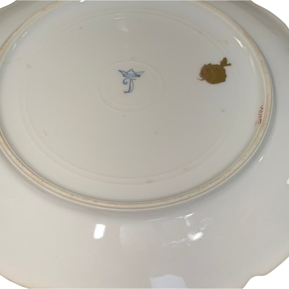Antique Dresden Hand Painted Floral Cabinet Plates Signed Dorn c1900-Set of 5 - Thumbnail 16