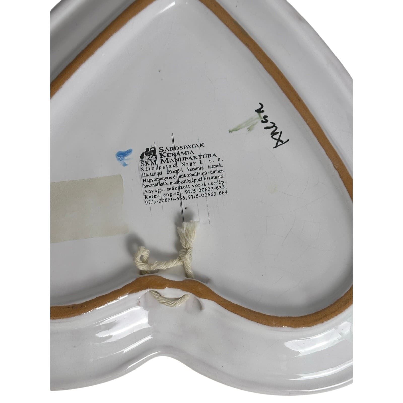 SKM Sarospatak Keramia Manufaktura Hand Painted Heart Shaped Plates-Set of 3 - Thumbnail 7