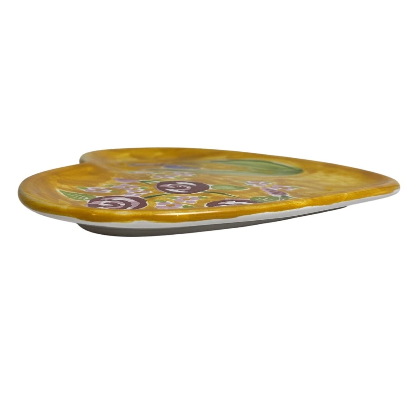 SKM Sarospatak Keramia Manufaktura Hand Painted Heart Shaped Plates-Set of 3 - Thumbnail 9