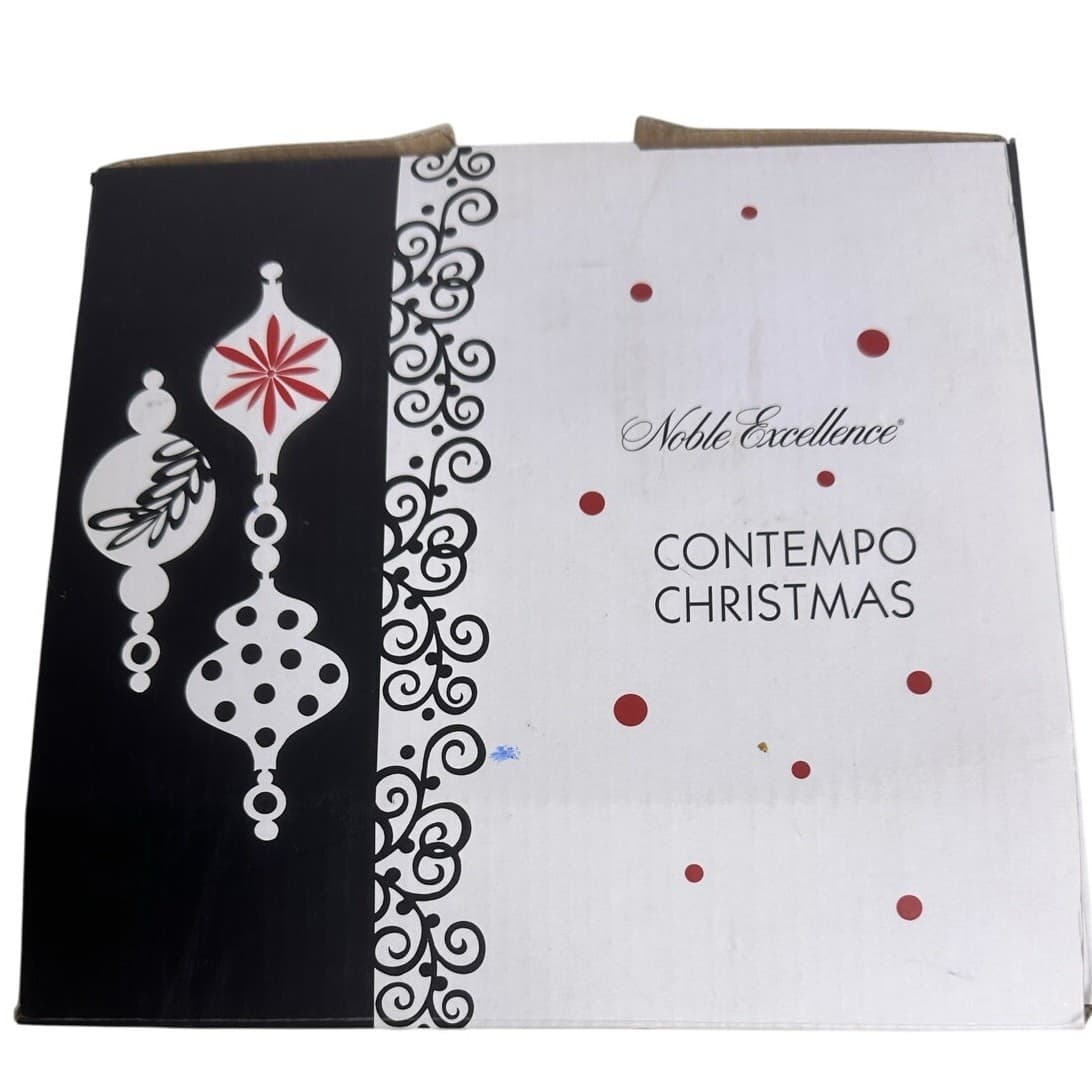 Noble Excellence Contempo Christmas Collection Porcelain Coffee Tea Mugs-Set 4 - Thumbnail 10