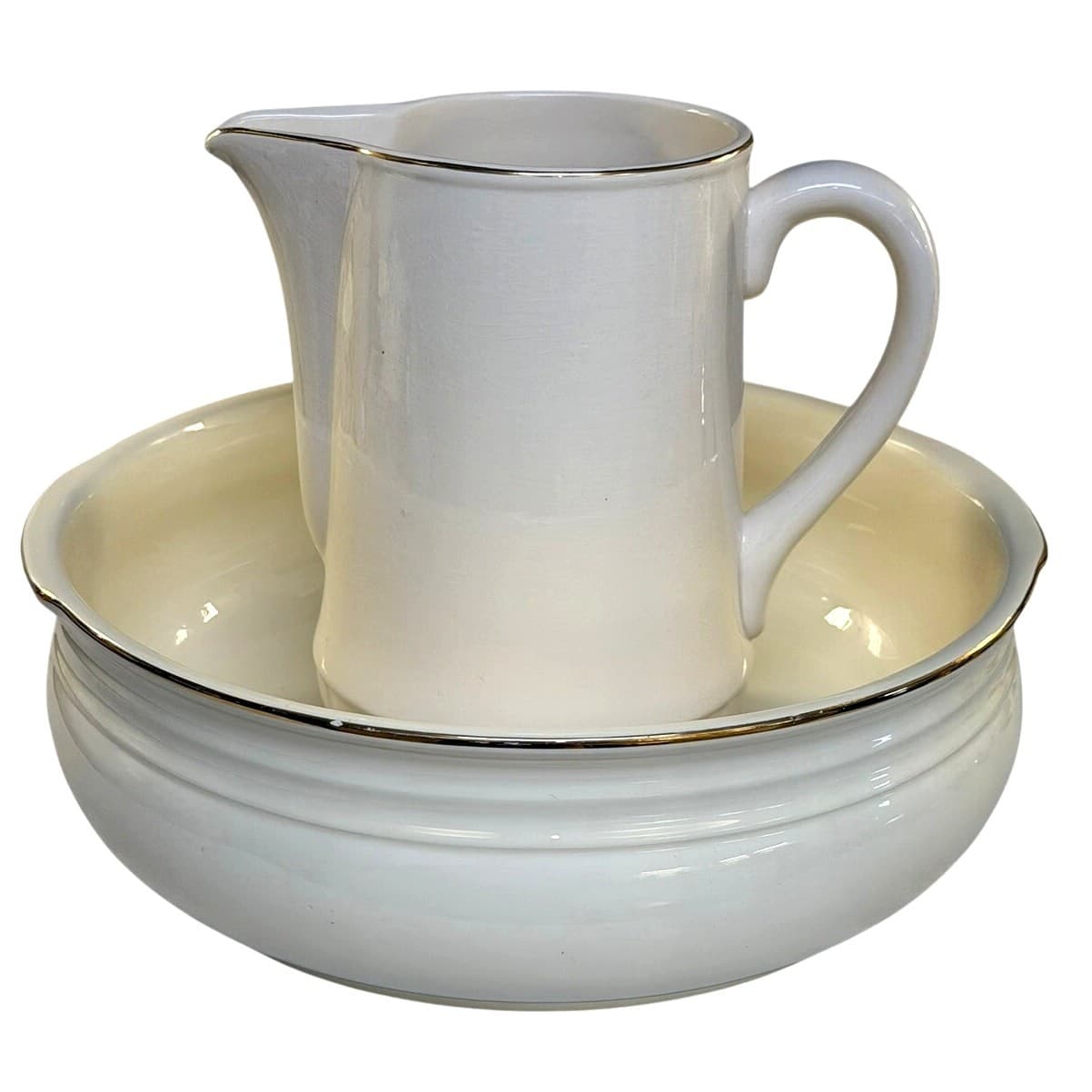 Matched Antique German Pitcher/Basin Set (Colditz & Zeller Keramik), c.1925–1940 - Thumbnail 5