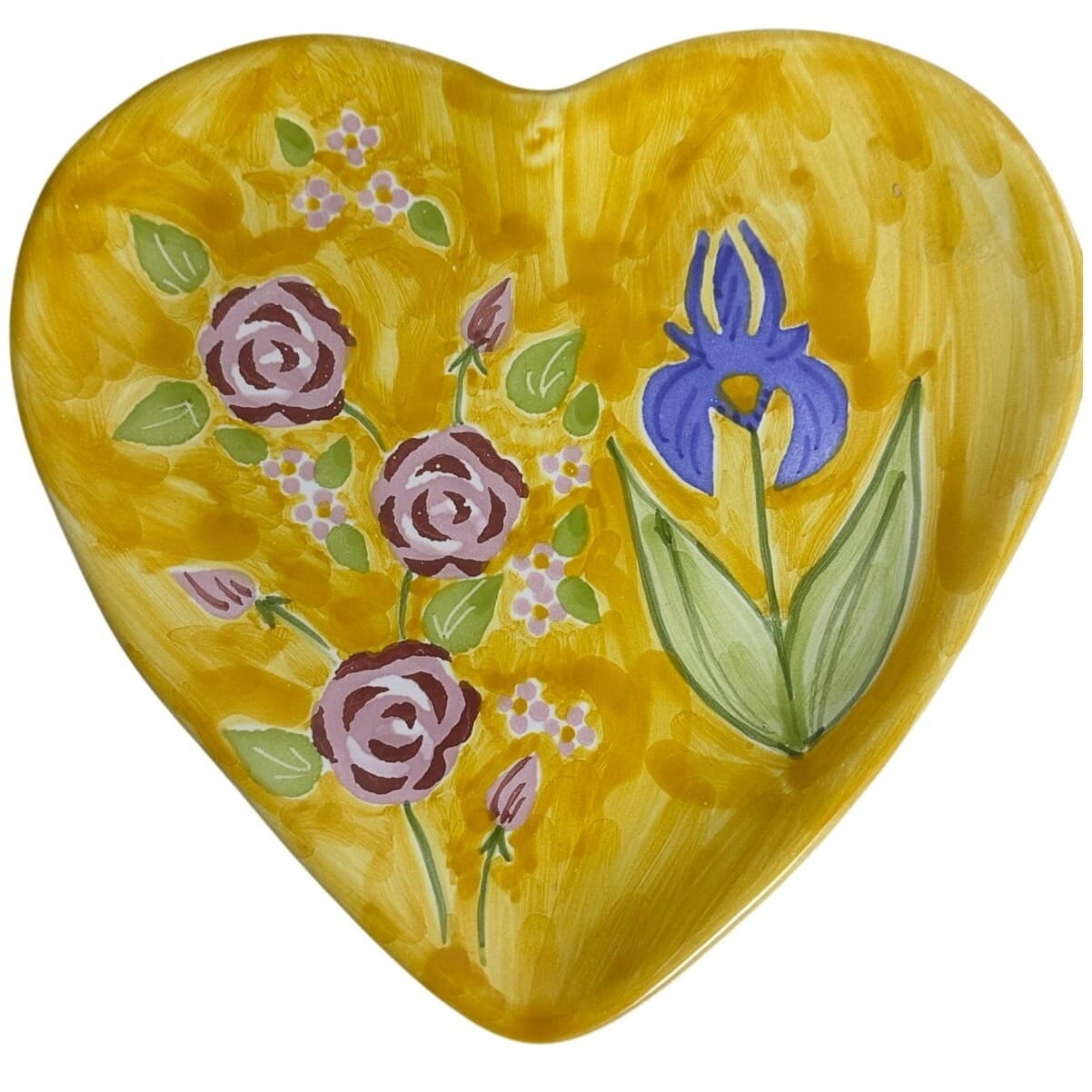 SKM Sarospatak Keramia Manufaktura Hand Painted Heart Shaped Plates-Set of 3 - Thumbnail 2