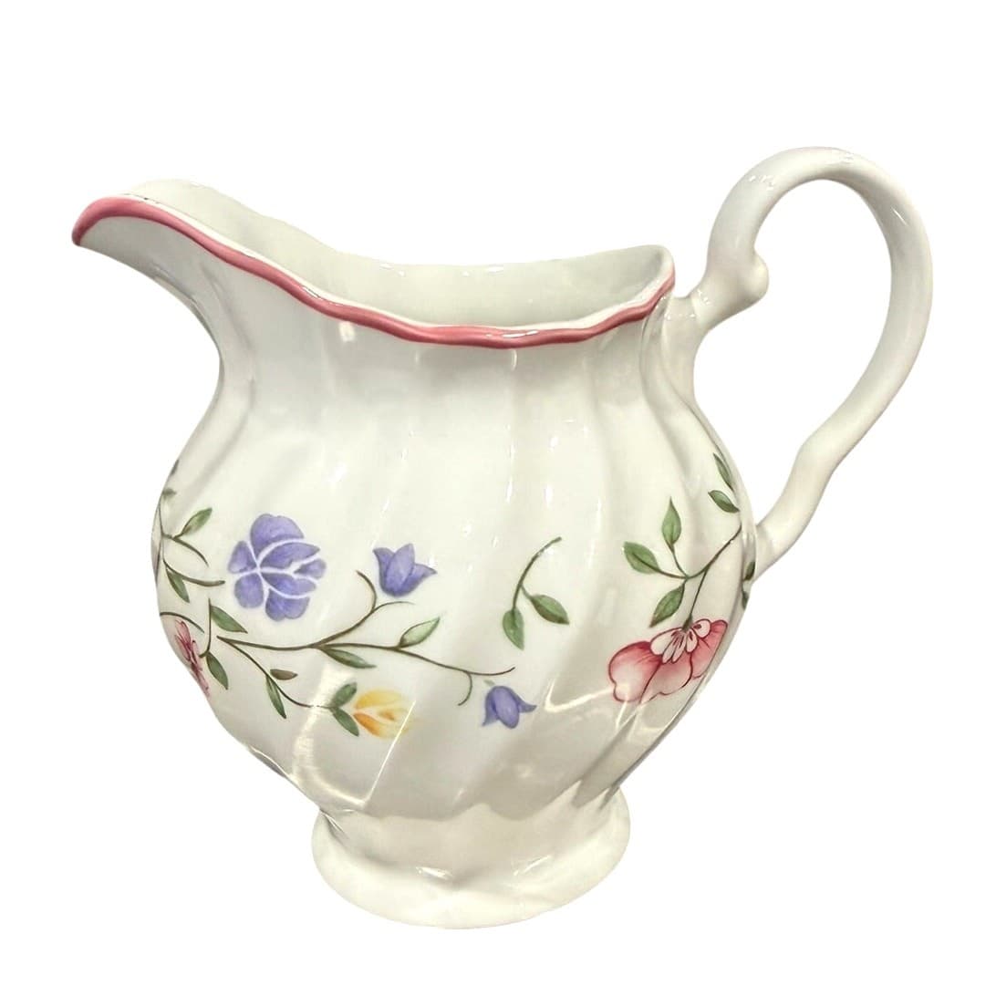 Johnson Bros Summer Chintz Tea Set 6 Cups 5 Saucers Sugar Creamer England - Thumbnail 3