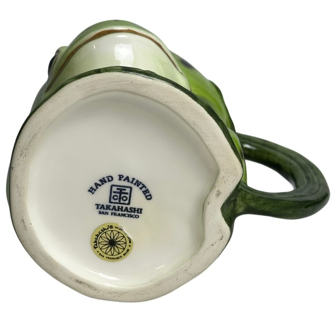 Takahashi Hand Painted Unique and Cute as Can Be Frog Plate and Mug Set-Adorable - Thumbnail 10