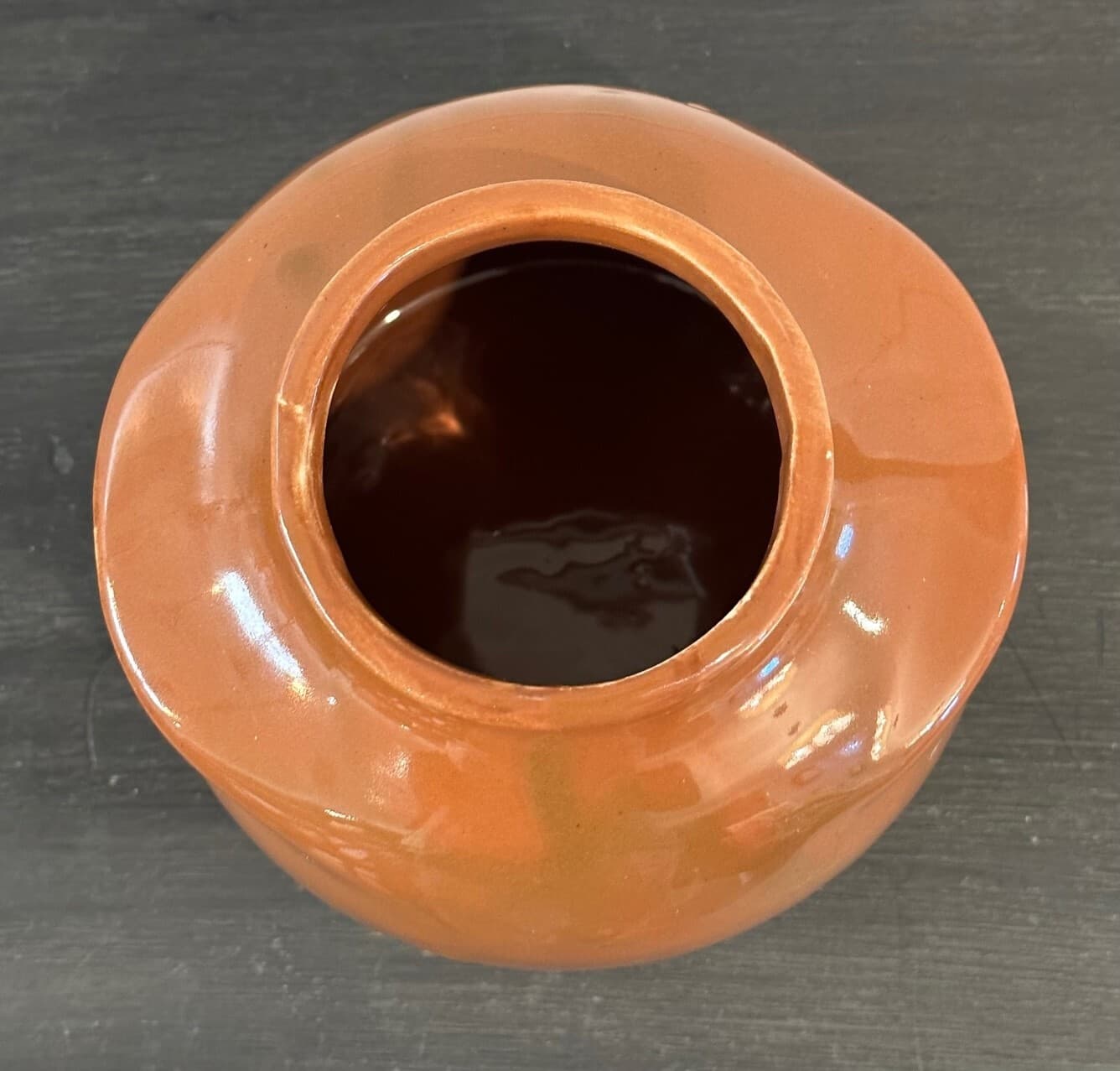 Brown Glaze Stoneware Crock "It'll Do" 1950's Vintage - Thumbnail 4