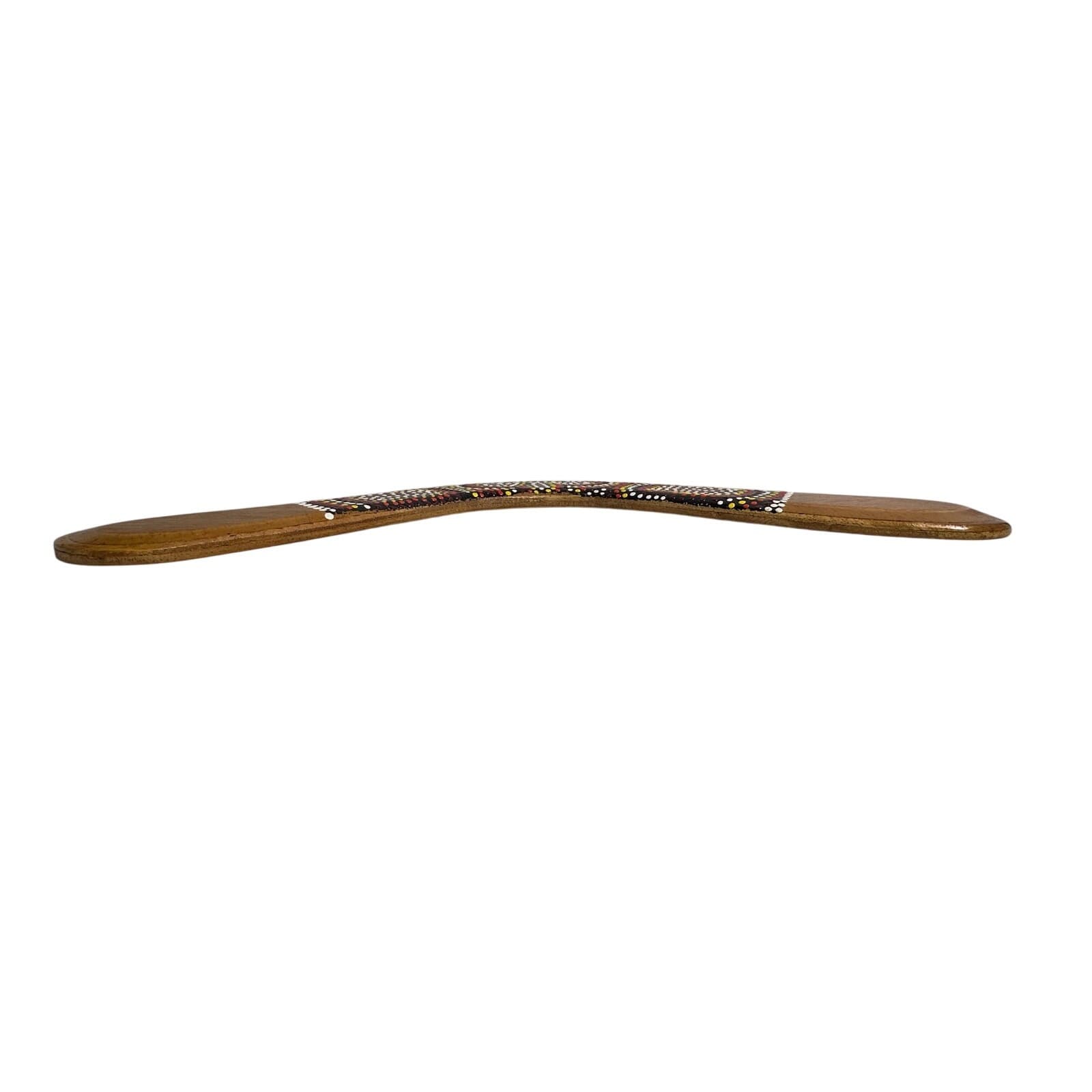 Dreamtime Australia Wooden Boomerang Aboriginal Art Hand Crafted/Painted 12 inch - Thumbnail 5