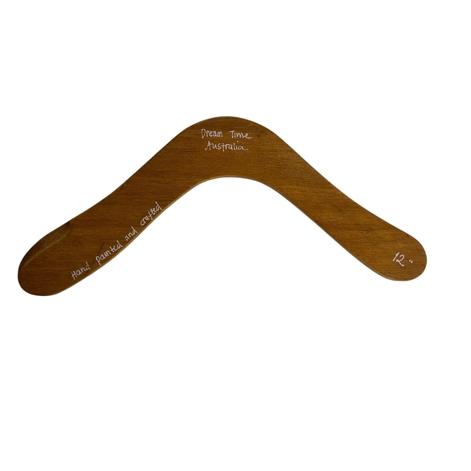 Dreamtime Australia Wooden Boomerang Aboriginal Art Hand Crafted/Painted 12 inch - Thumbnail 6