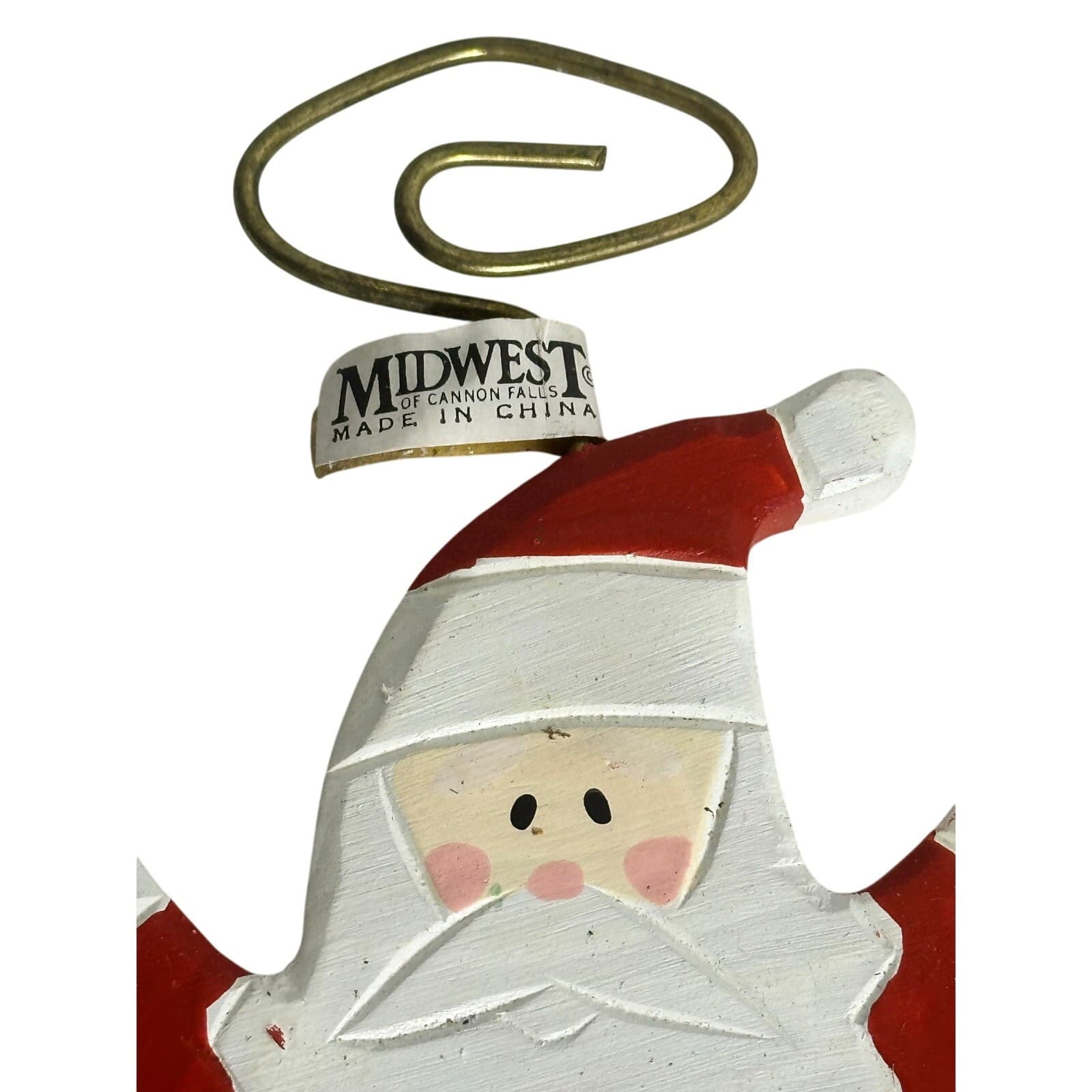Midwest of Cannon Falls Lot of 4 Wood Santa “HO HO HO” Linked Door Hangers - Thumbnail 3