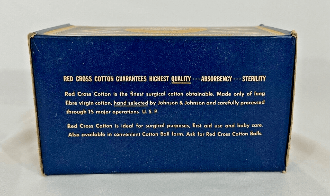 Johnson & Johnson Red Cross Cotton Balls Economy Size NOS Vintage - Thumbnail 2
