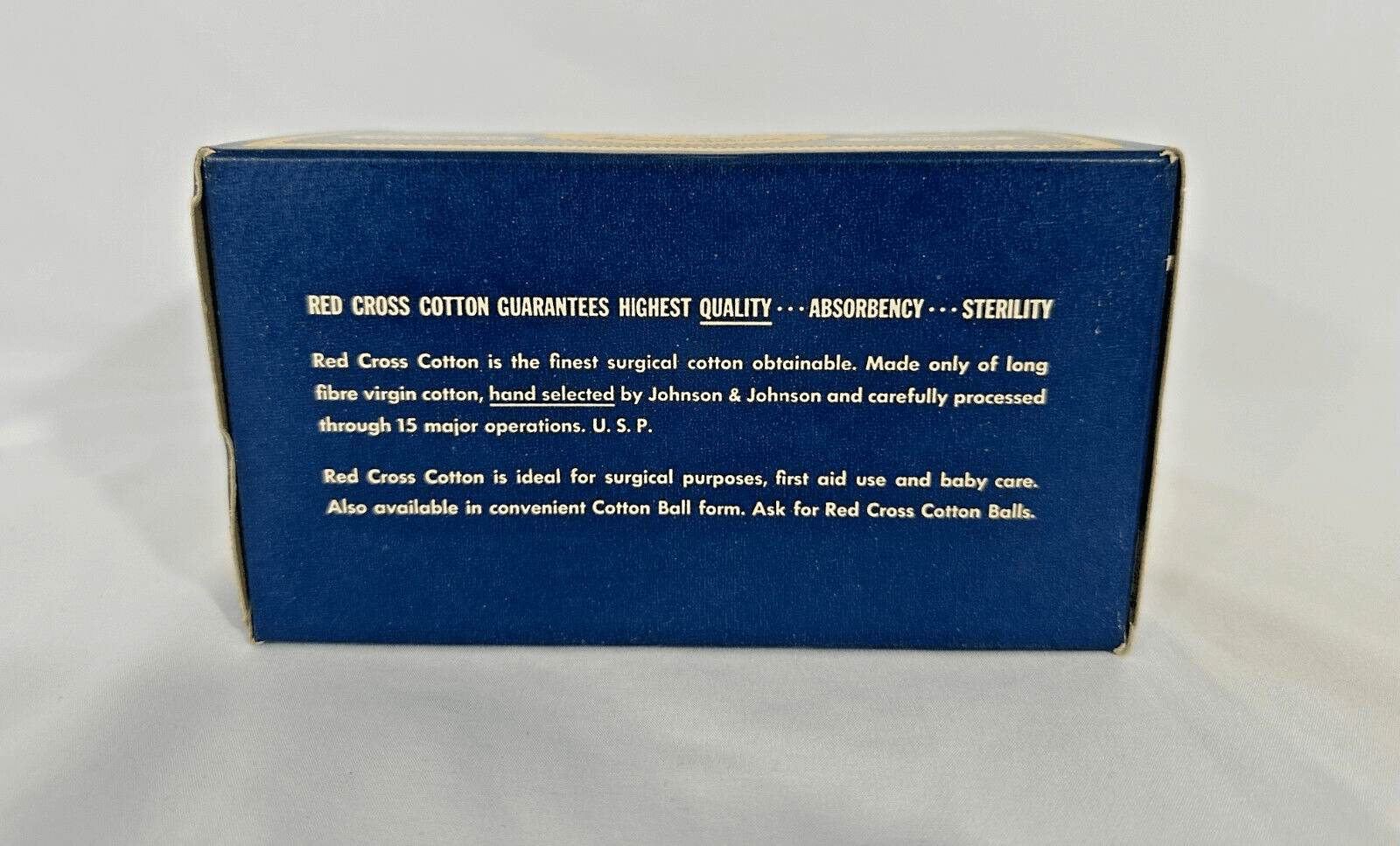 Economy Size Johnson and Johnson Red Cross Cotton Balls NOS Vintage - Thumbnail 2