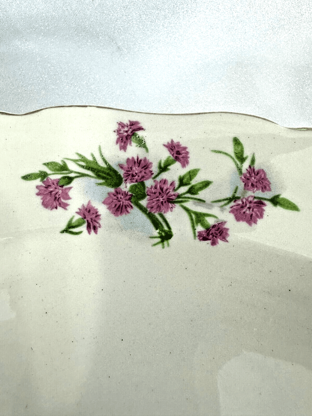 Vintage Keystone Canonsburg Pottery Vanity Fair Carnation Platter - Thumbnail 2