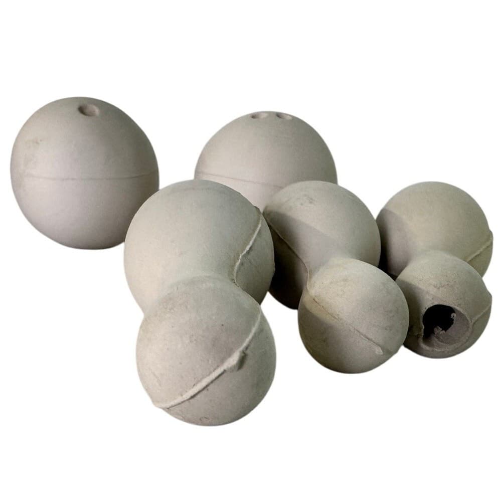Bowling Balls & Bowling Pins Lot of 6 Unfired Greenware Pieces Vintage - Thumbnail 3