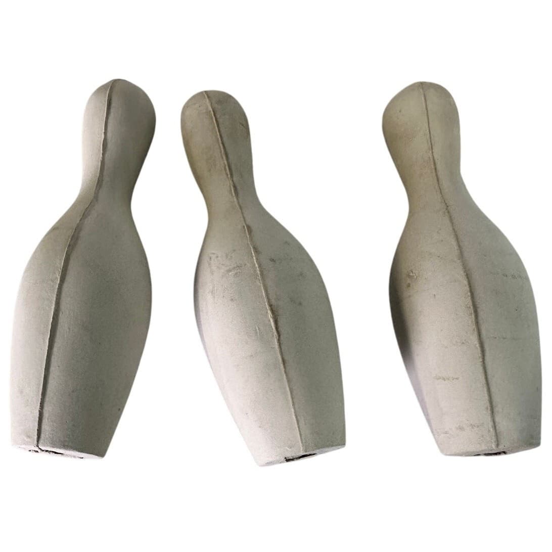 Bowling Balls & Bowling Pins Lot of 6 Unfired Greenware Pieces Vintage - Thumbnail 2