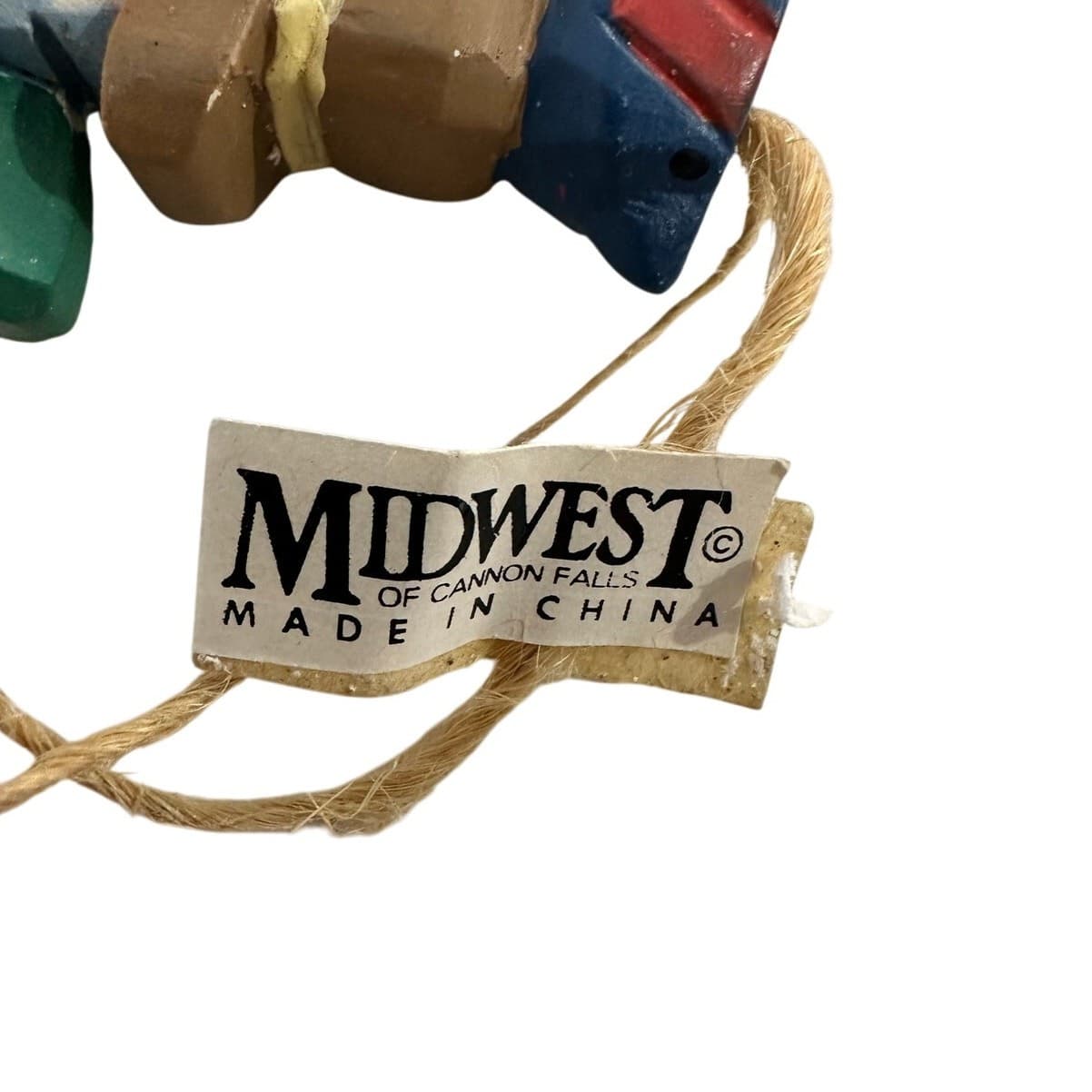 Midwest of Cannon Falls 3 Skinny Wood Ornsments 2 Santa &Cat & 1 Snowman & bird - Thumbnail 3