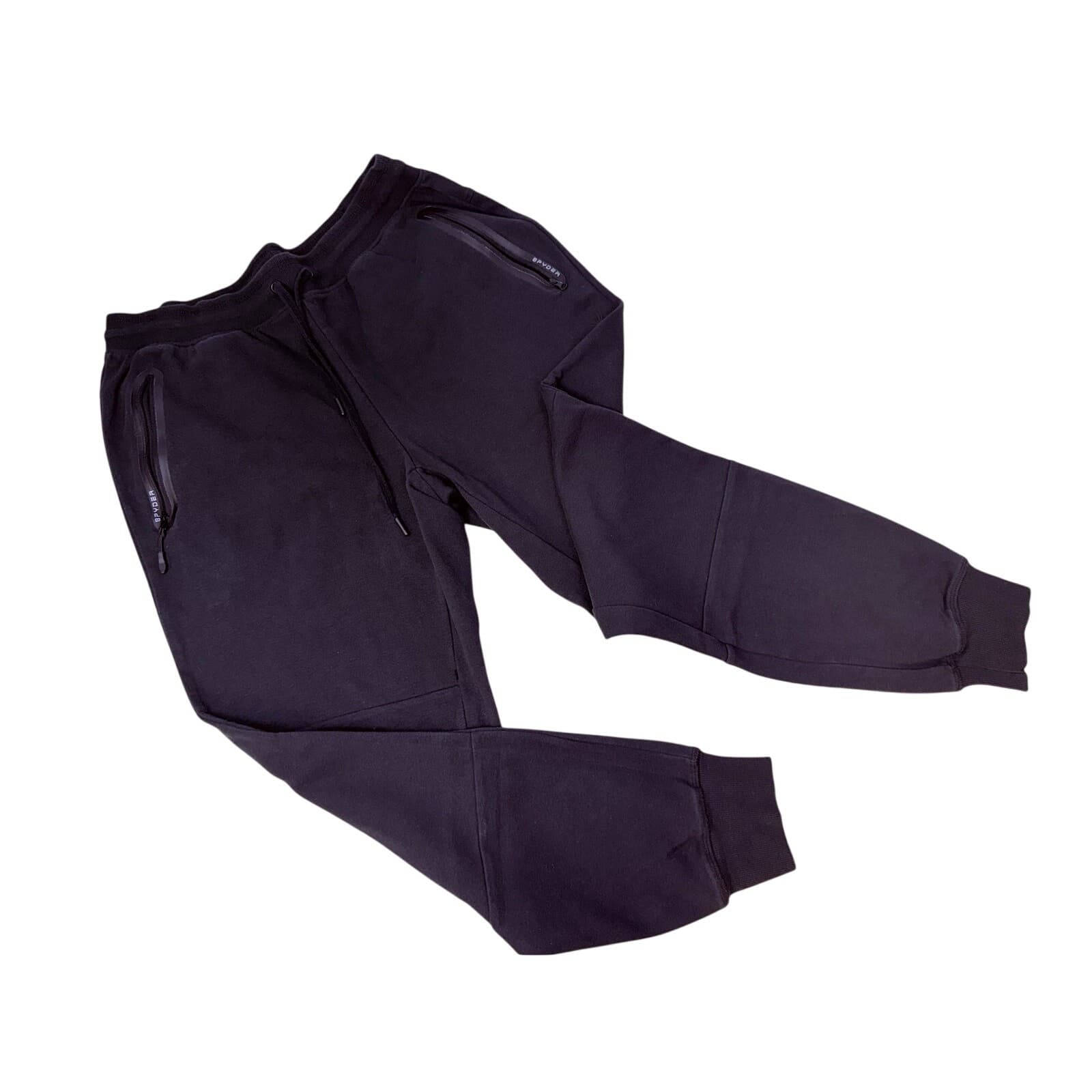SPYDER Active Black XL Drawstring Sweatpants w/ Zip Pockets 30" Inseam