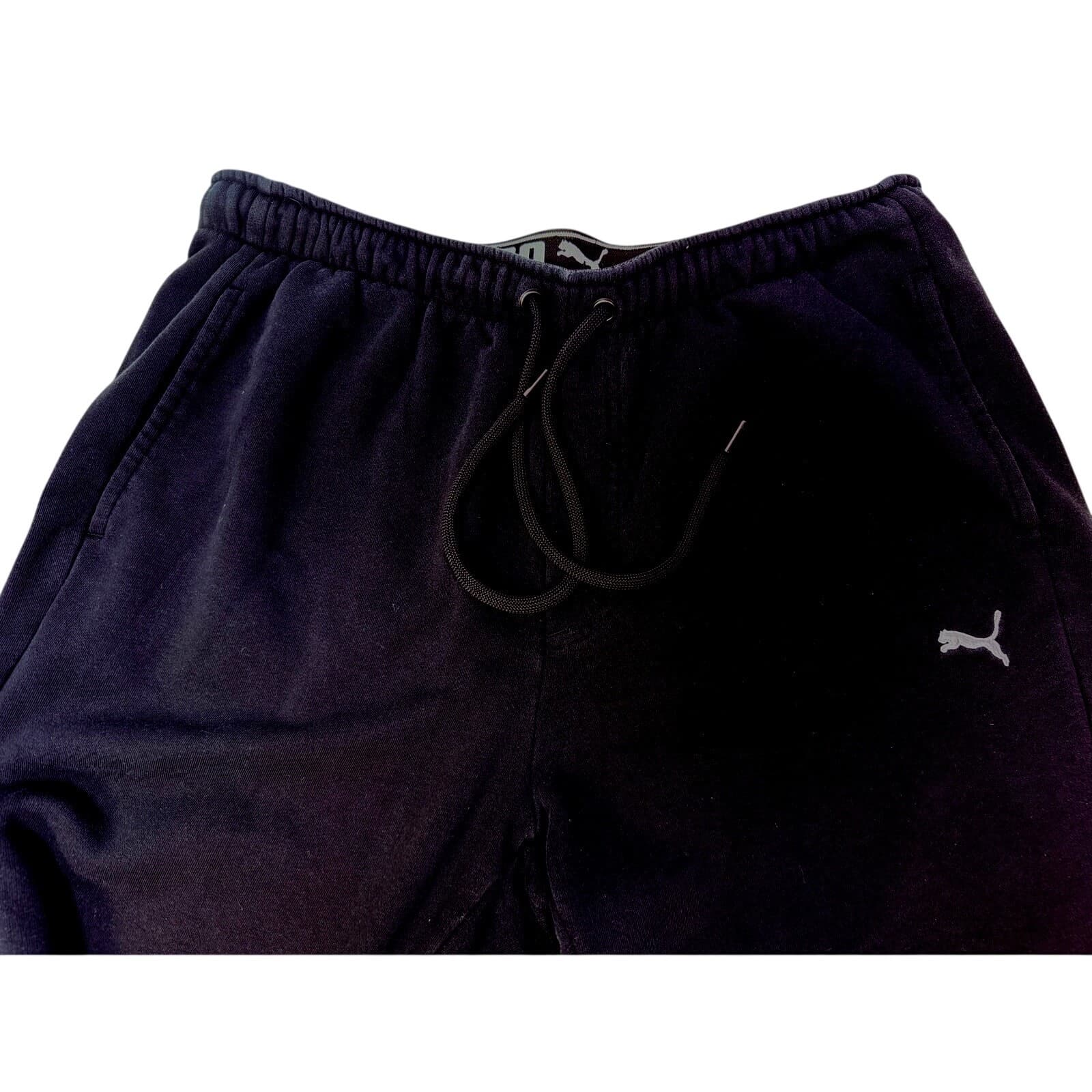 PUMA XL Black Drawstring Sweatpants w/ Pockets 29.5" Inseam - Thumbnail 2