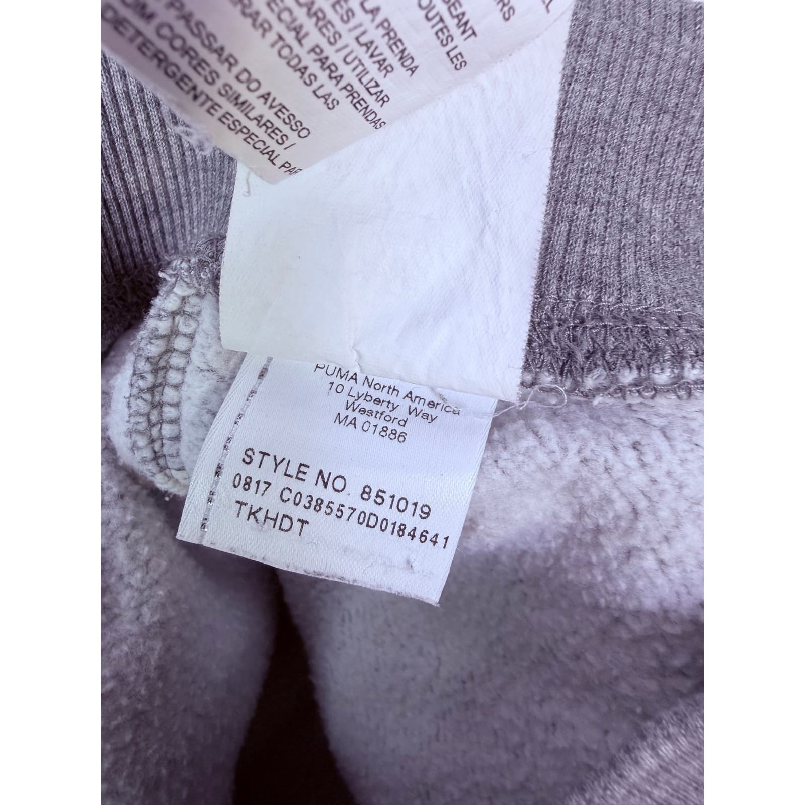 PUMA XL Gray Drawstring Sweatpants w/ Pockets VG 31" Inseam - Thumbnail 5