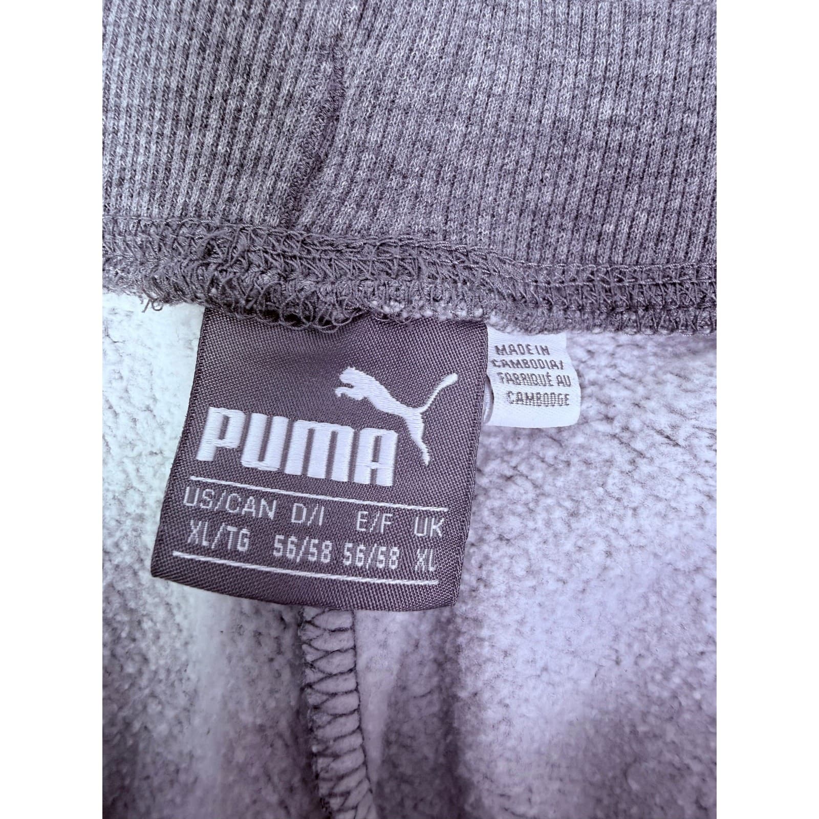 PUMA XL Gray Drawstring Sweatpants w/ Pockets VG 31" Inseam - Thumbnail 4