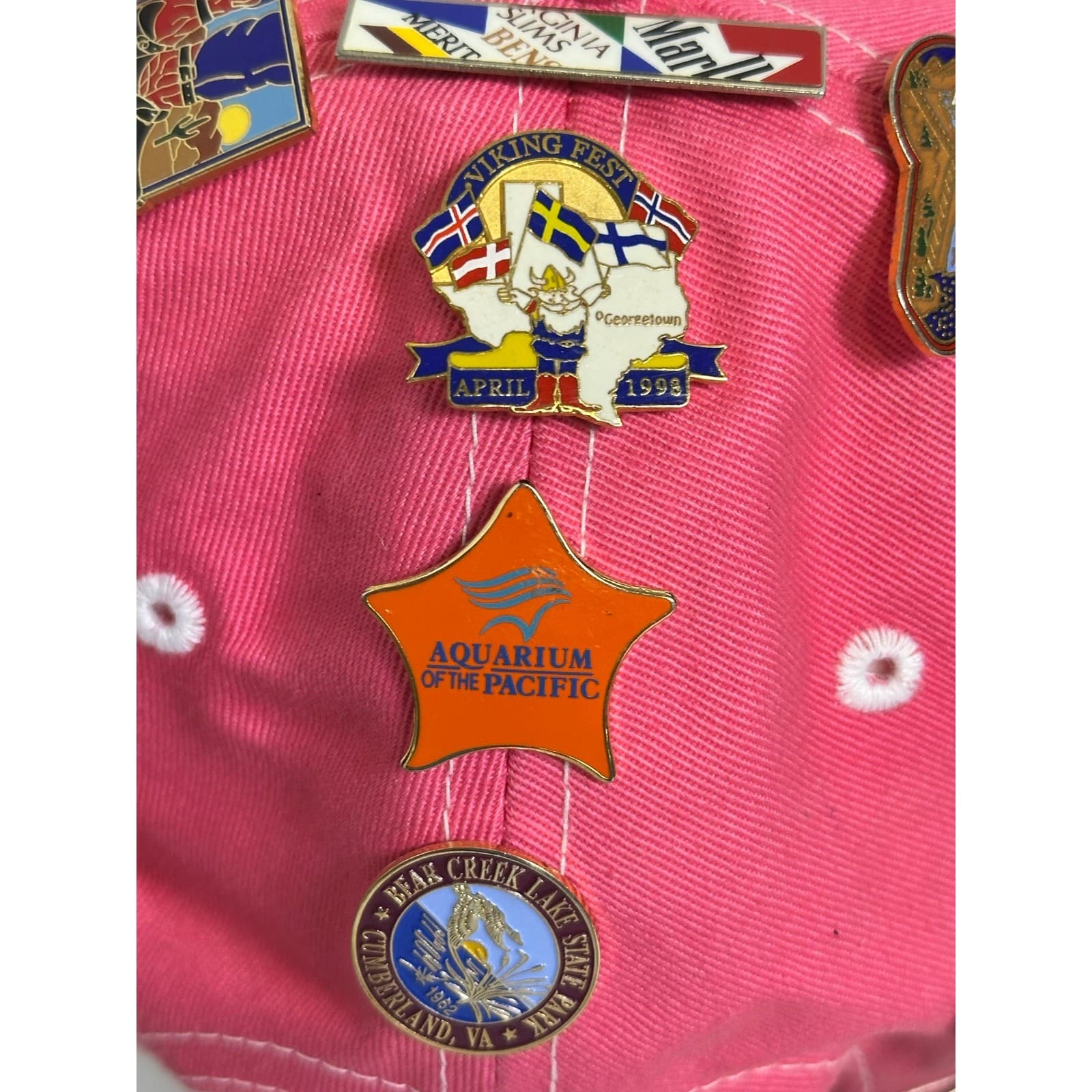 Pink Richmond VA Cap w/39 Souvenir Pins & Paul McCartney World Tour Pin - Thumbnail 9