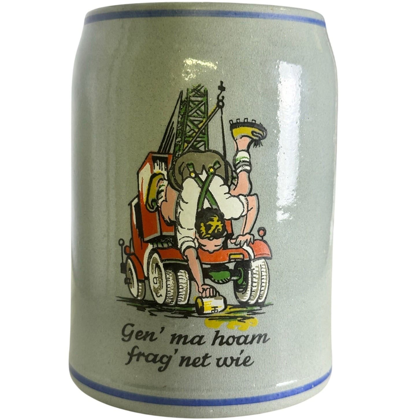 Simon Peter Gerz German Beet Stein “Gen’ Ma Hoam Frag’ Net Wie” Vintage