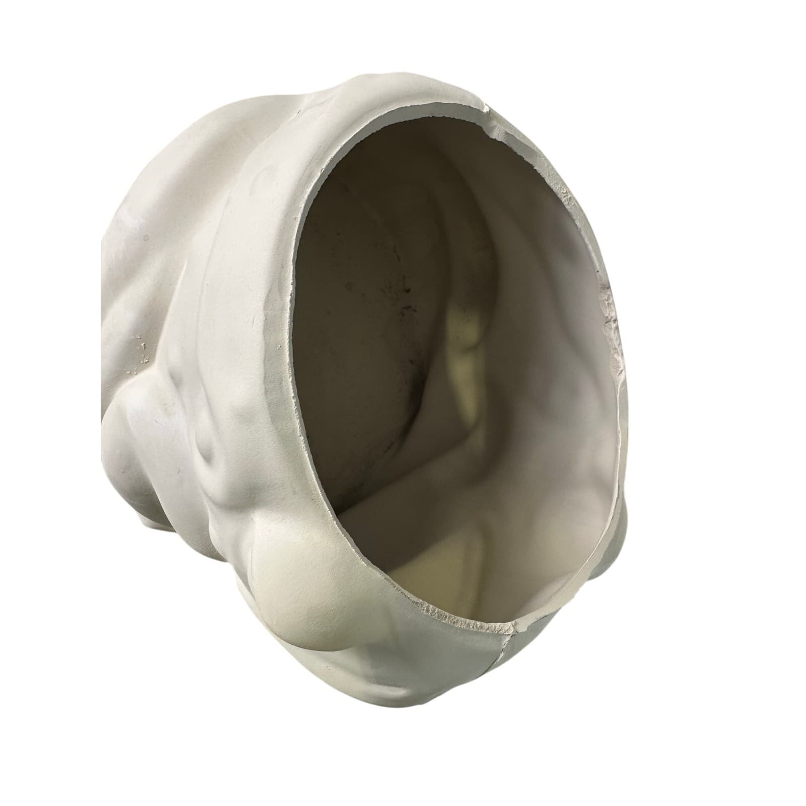 Unfired Greenware Large Frog Planter Vintage - Thumbnail 5