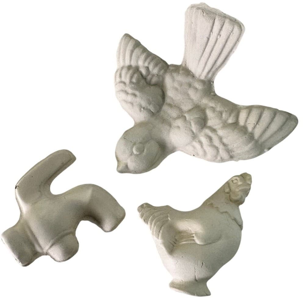 Birds & High Heel Shoe Misc Lot of 7 Unfired Ceramic Greenware Pieces - Thumbnail 4