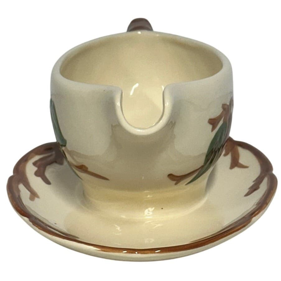 Franciscan Vintage Red Apple USA 8.75" Gravy Boat w/Attached Underplate - Thumbnail 4