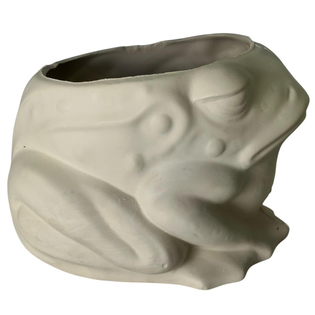 Unfired Greenware Large Frog Planter Vintage - Thumbnail 4