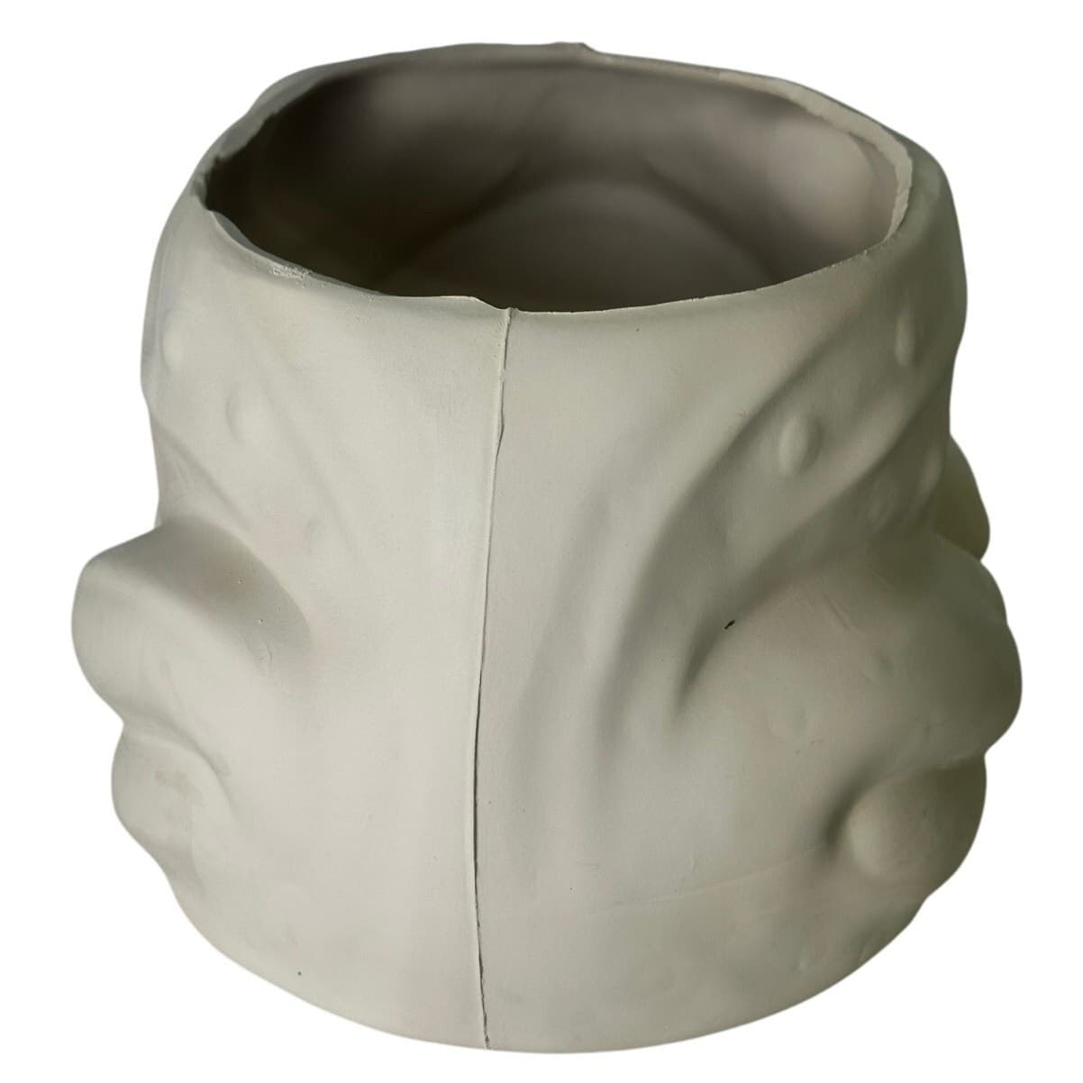Unfired Greenware Large Frog Planter Vintage - Thumbnail 3