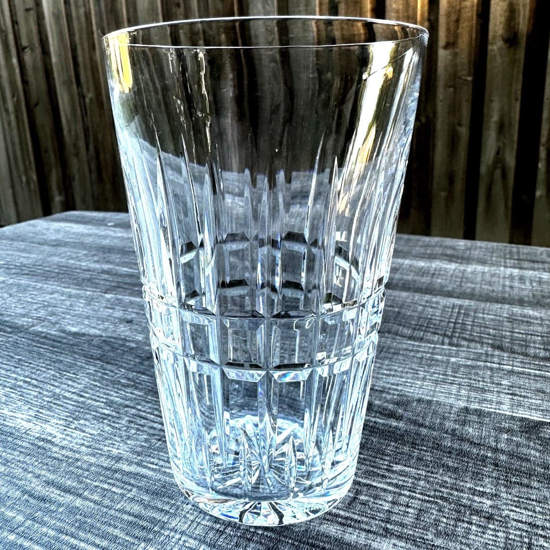 Waterford GLENMORE Signed Cut Crystal 10 oz FLAT Tumbler 5" Glass-Excellent - Thumbnail 3