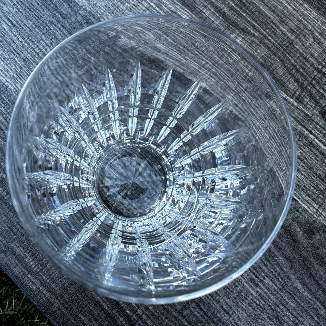 Waterford GLENMORE Signed Cut Crystal 10 oz FLAT Tumbler 5" Glass-Excellent - Thumbnail 2