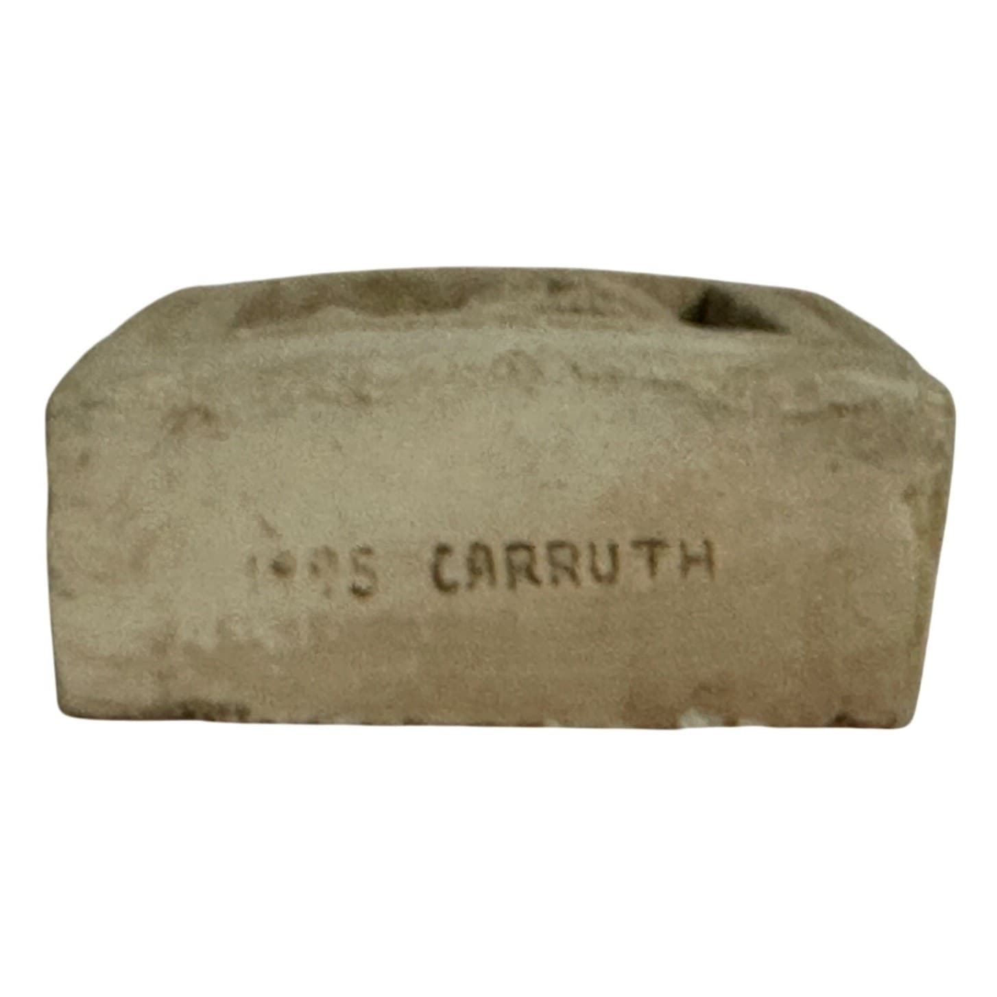 George Carruth 1995 Carved Stone Snowman Scene Plaque Vintage EX - Thumbnail 5