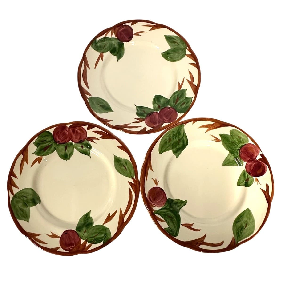 Franciscan Vintage Red Apple 1995 England 8" Salad Dessert Plates-Set of 3 - Thumbnail 2