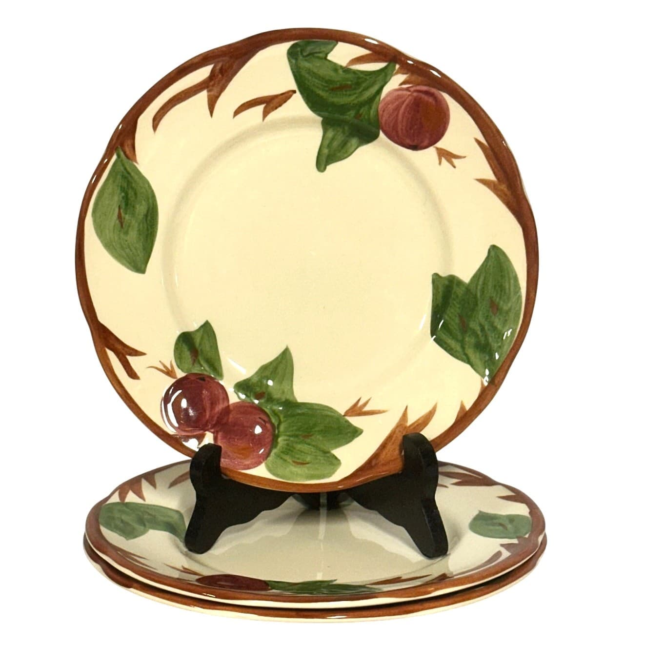 Franciscan Vintage Red Apple 1995 England 8" Salad Dessert Plates-Set of 3