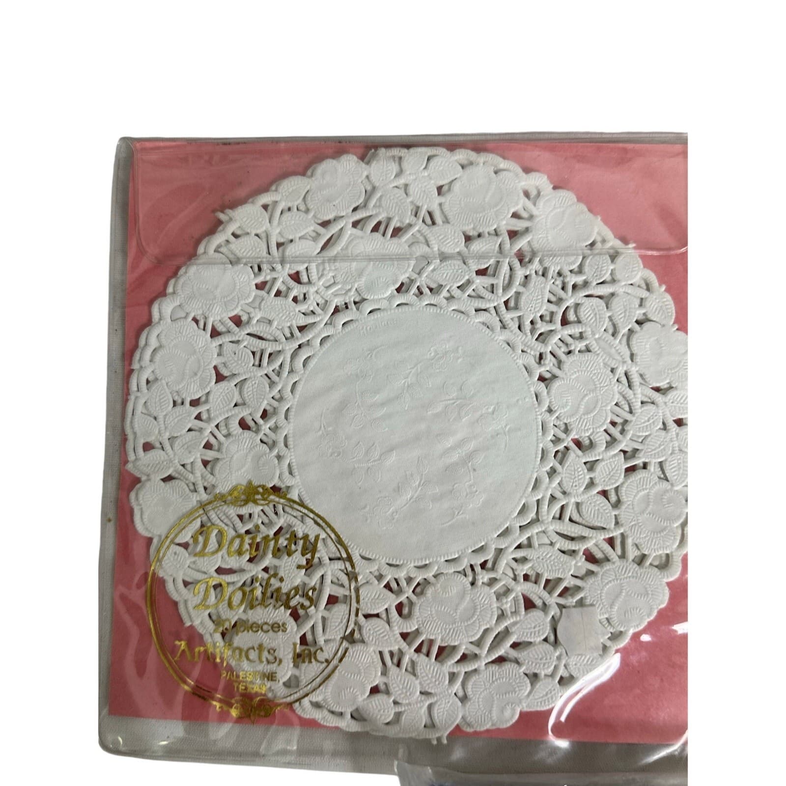 Dainty Doilies Palestine Texas 3 Pack Plus Royal Lace Doilies NOS Vintage - Thumbnail 3
