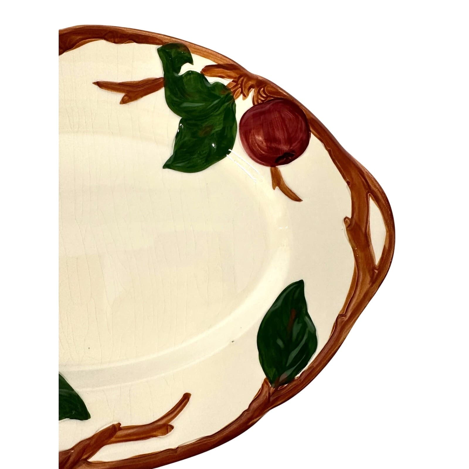 Franciscan Vintage Red Apple USA 12.75" x 9" Oval Serving Platter-Excellent - Thumbnail 3