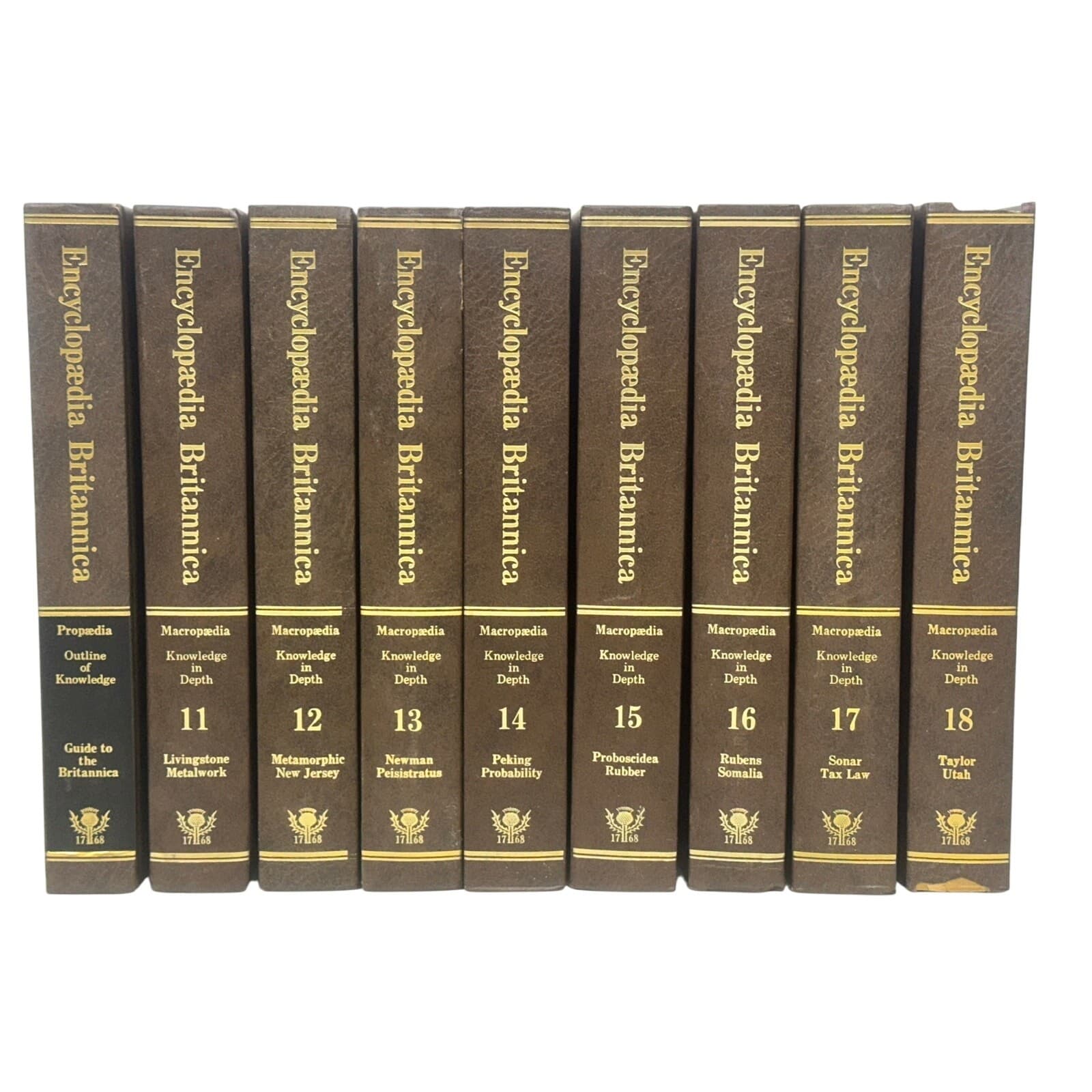 Encyclopedia Britannica 1982 15th Edition 9 Volumes #11-18+Outline of Knowledge