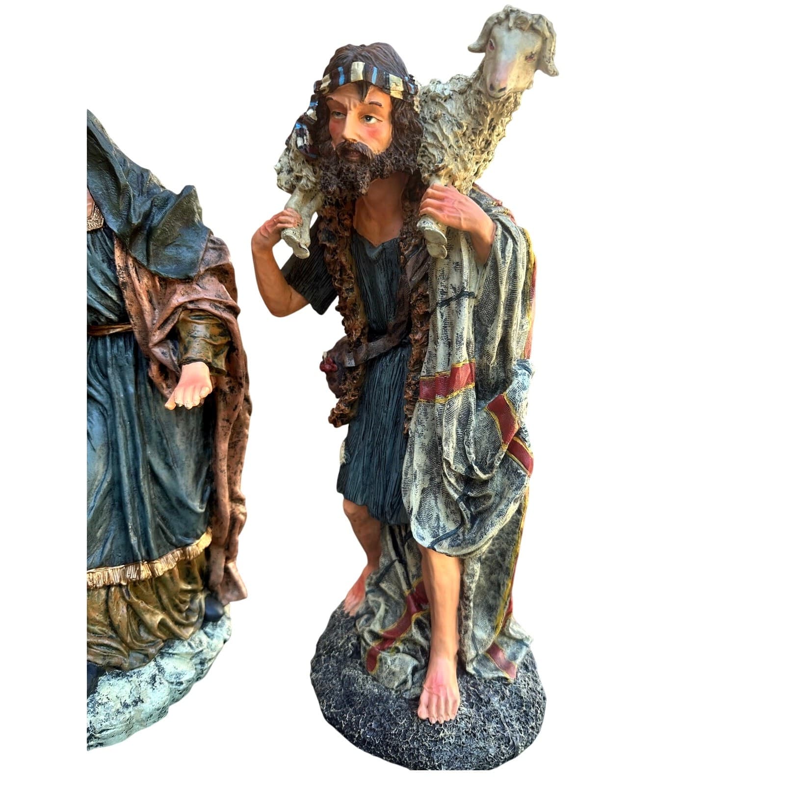 Rare Pacific Rim 7-PC Large Artistic 16" Nativity Scene Figurines-Stunning - Thumbnail 10