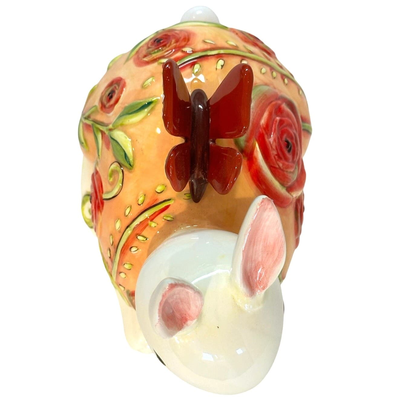 Cypress Home Ceramic Bunny Rabbit Field of Flowers 3D Easter Bunny - Thumbnail 5
