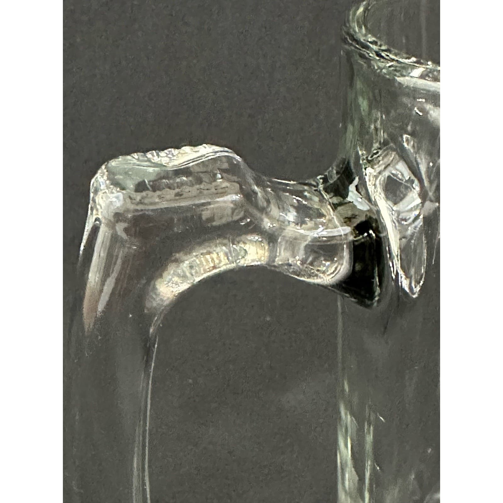 Pair of Heavy Clear Glass Beer Mugs Steins 7" Tall Set of 2 Vintage - Thumbnail 6