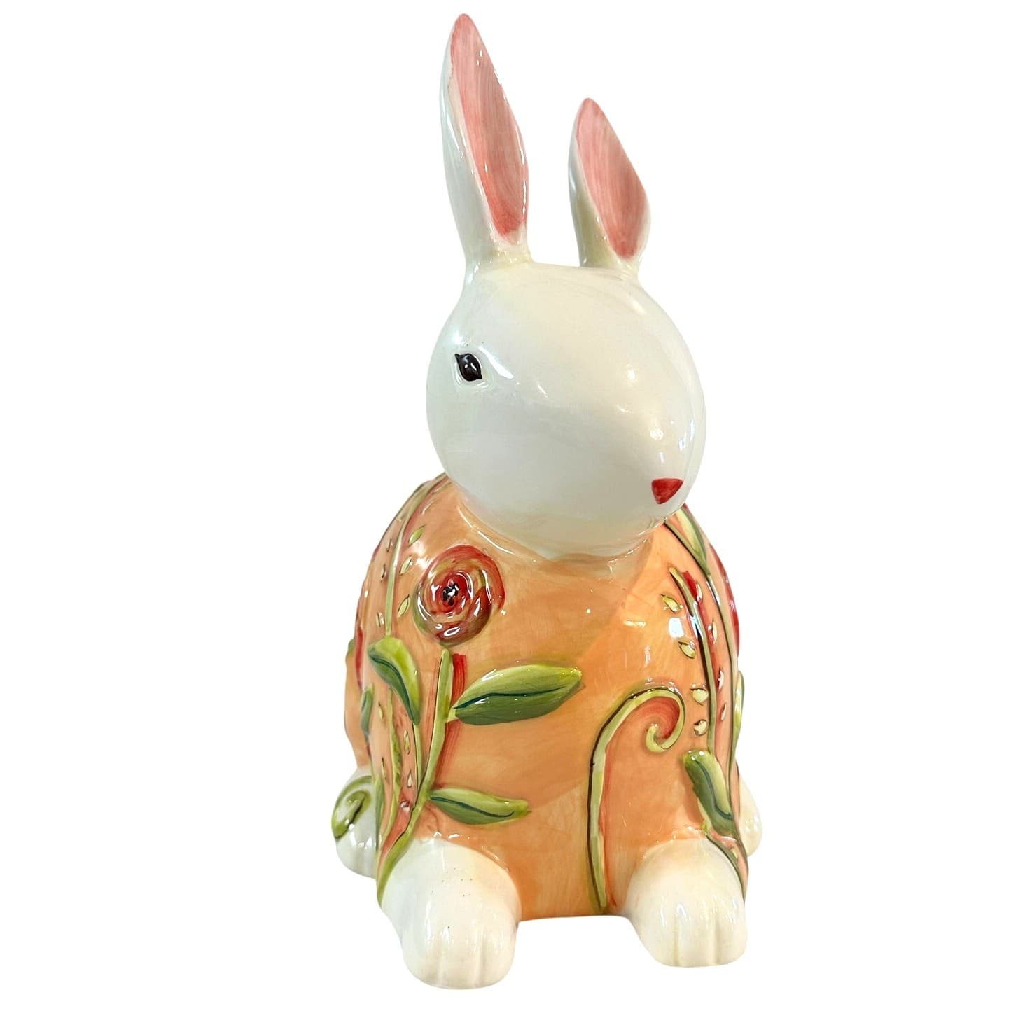Cypress Home Ceramic Bunny Rabbit Field of Flowers 3D Easter Bunny - Thumbnail 2