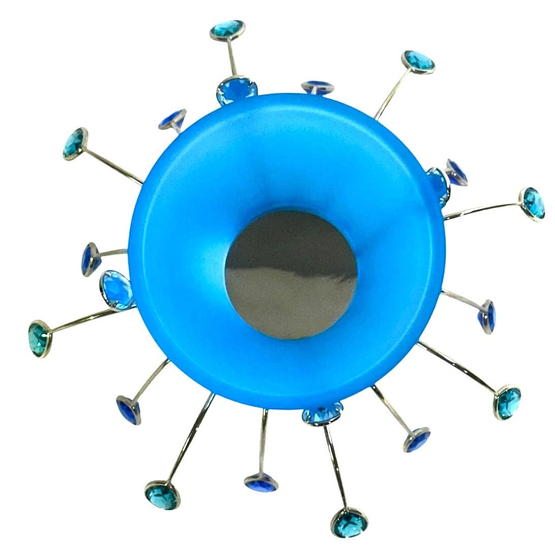 Swarovski Yasmine Hurel 'Crystal Jewels' Signed Sapphire Crystals Tea Light-Rare - Thumbnail 3