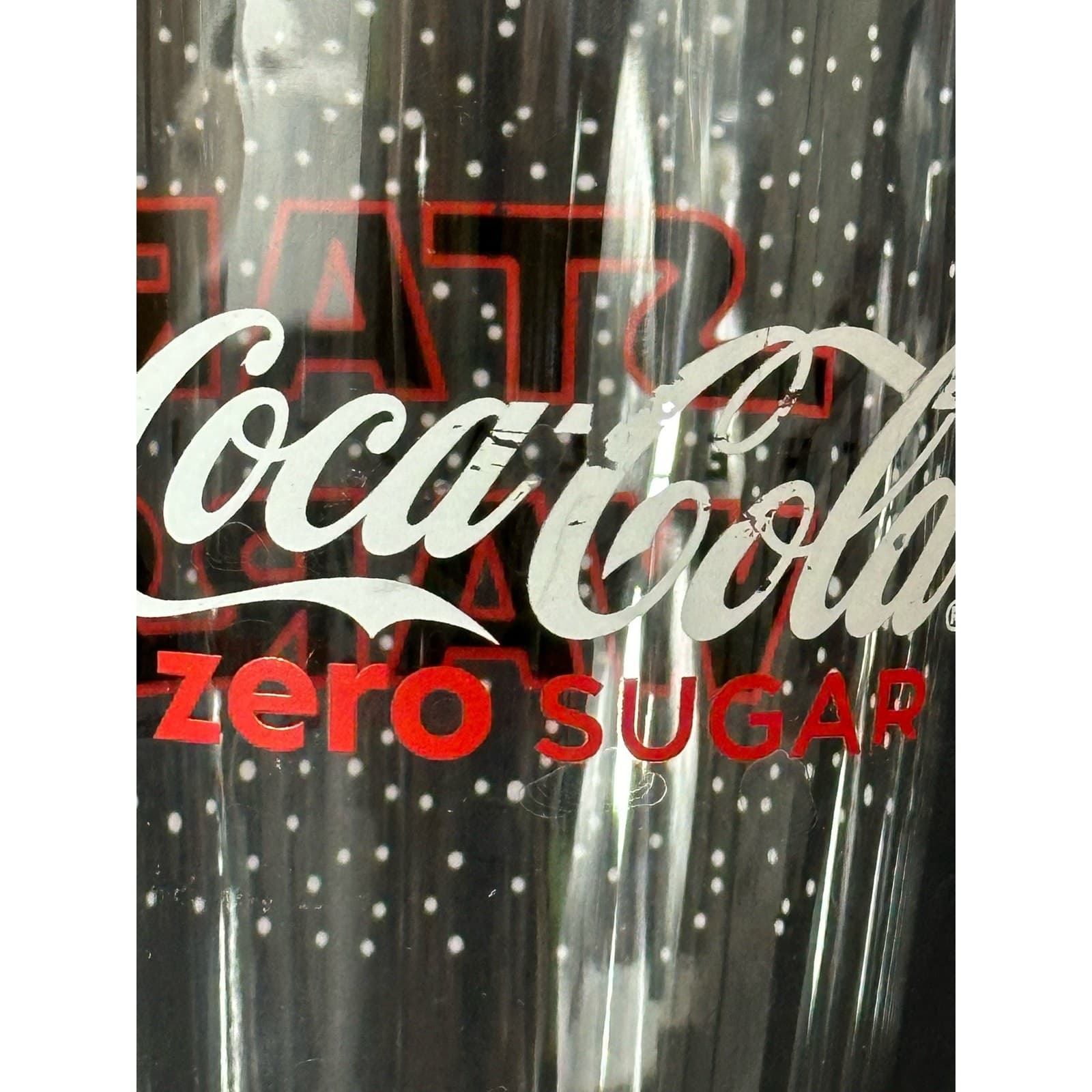 Star Wars The Last Jedi Collectible Coca-Cola Coke Zero 6-1/4" Glass Vintage - Thumbnail 6