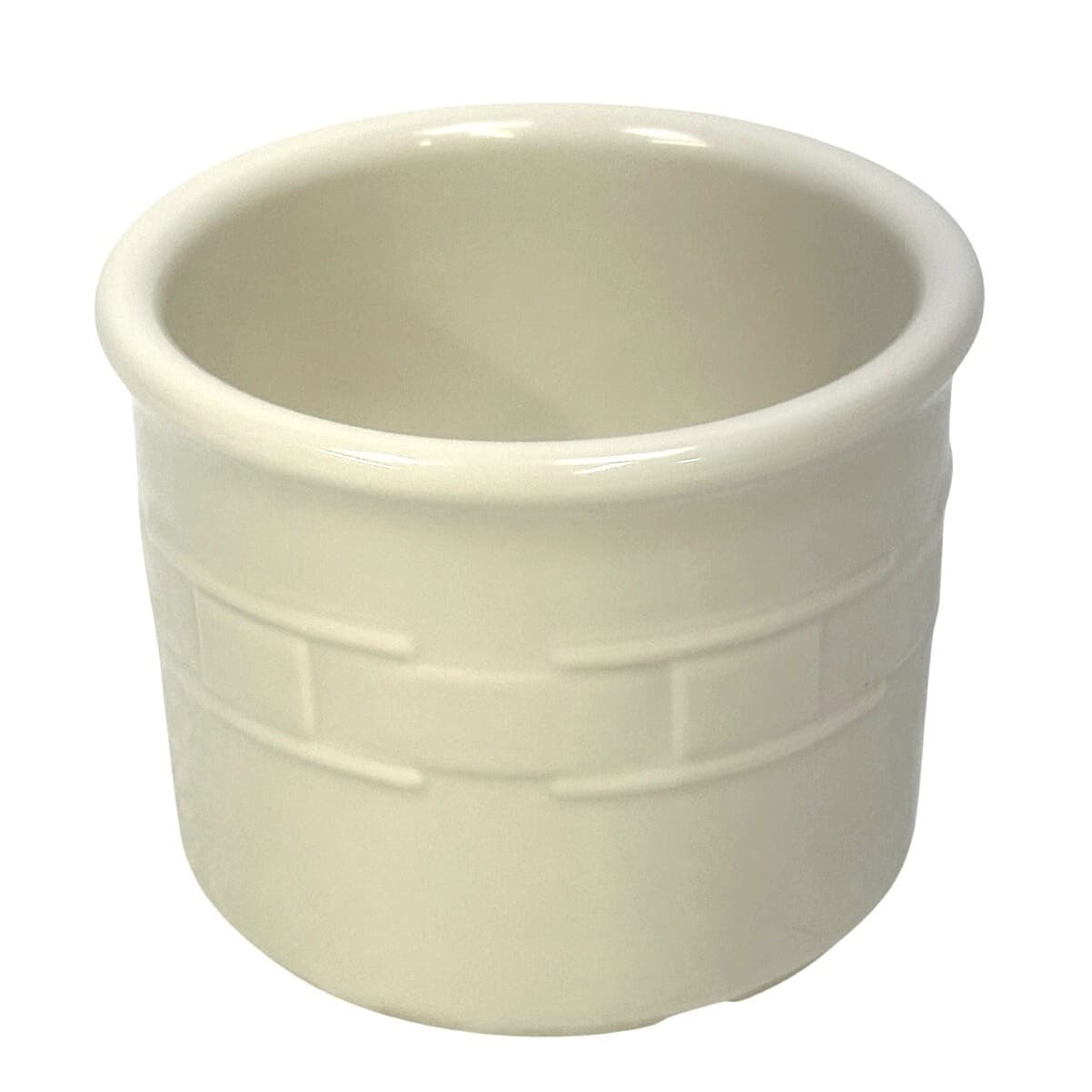 Longaberger Woven Traditions Pottery IVORY 1 PT Condiment Crock USA-RARE - Thumbnail 2
