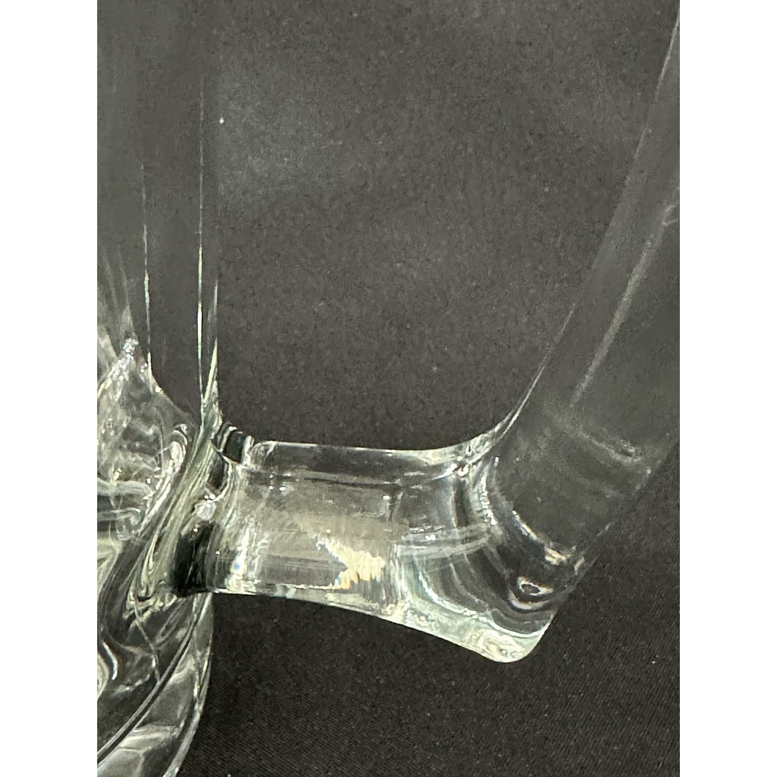 Pair of Heavy Clear Glass Beer Mugs Steins 7" Tall Set of 2 Vintage - Thumbnail 5
